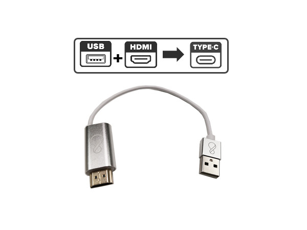 Ochno Adapter, HDMI to USB-C with USB-A Ochno Adapter, HDMI to USB-C with USB-A