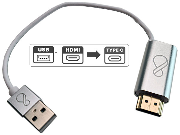 Ochno Adapter, HDMI to USB-C with USB-A Ochno Adapter, HDMI to USB-C with USB-A