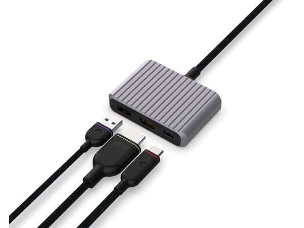 UNISYNK 3 Port USB-C Hub V2 4K60Hz...