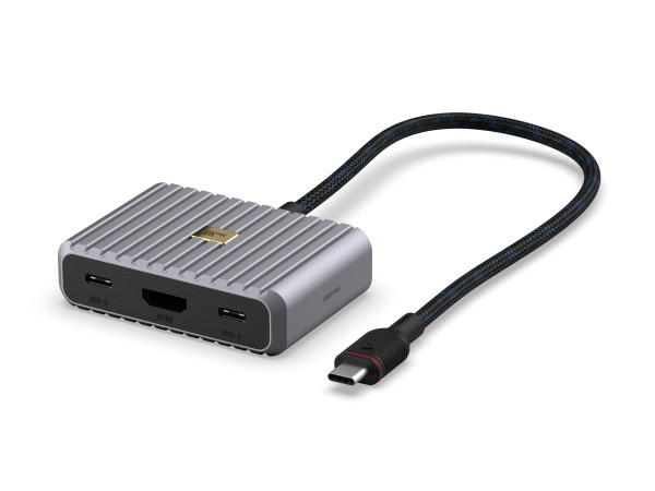 Unisynk 5 port USB-C Hub 8K 100W Grey Unisynk 5 port USB-C Hub 8K 100W Grey