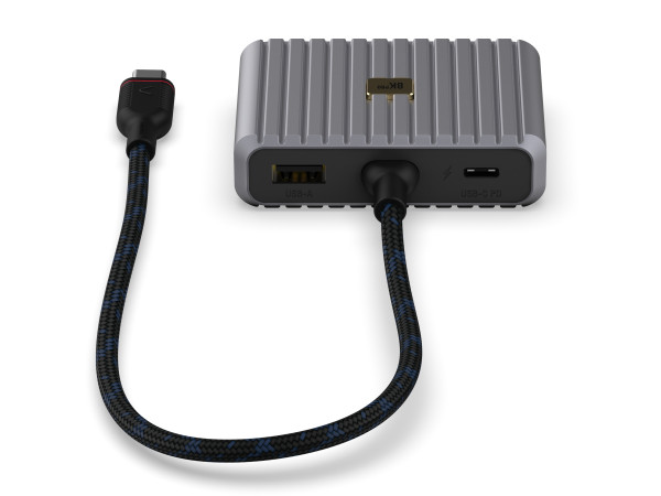 Unisynk 5 port USB-C Hub 8K 100W Grey Unisynk 5 port USB-C Hub 8K 100W Grey