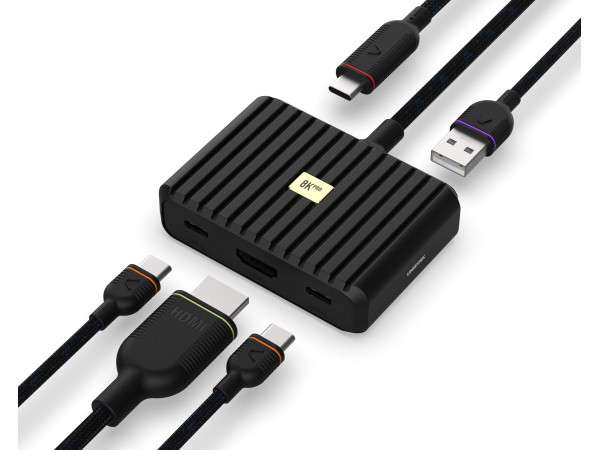 Unisynk 5 port USB-C Hub 8K 100W Black