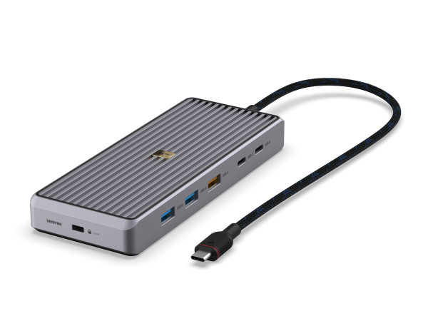 Unisynk 12 port USB-C Hub 8K 100W Grey Unisynk 12 port USB-C Hub 8K 100W Grey