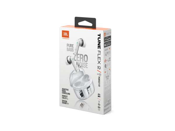 JBL Tune Flex 2 Ghost Edition, White