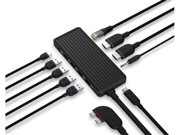 UNISYNK USB-C 10 Port Dual Screen...